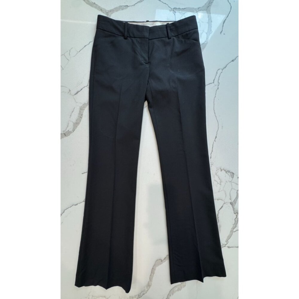 Theory Black Wool Trousers in Black Size 0